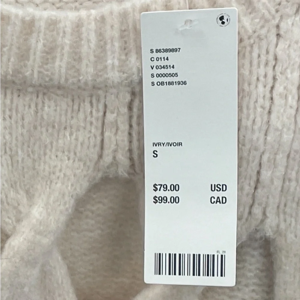 NWT Urban Outfitters | Silence + Noise Cream Cutout Sweater Sz S